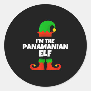 I'm The Panamanian Elf Family Pajama Christmas Fun Classic Round Sticker