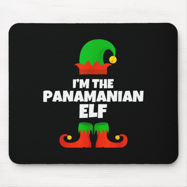 I'm The Panamanian Elf Family Pajama Christmas Fun Mouse Mat (Front)