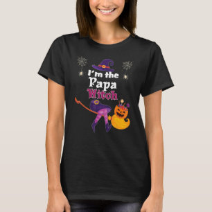 I'm The Papa Witch Broom Pumpkin Candy Family Hall T-Shirt