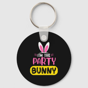 Im The Party Bunny Rabbit Ears Egg Funny Easter D Key Ring