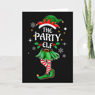 I'm The Party Elf Cute Family Christmas Matching Card