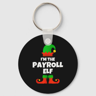 I'm The Payroll Elf Family Pajama Christmas Funny  Key Ring