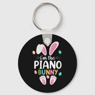 I'm The Piano Bunny Matching Family Easter Key Ring