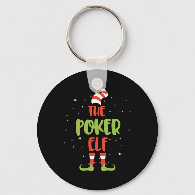 I'm The Poker Elf  Key Ring (Front)