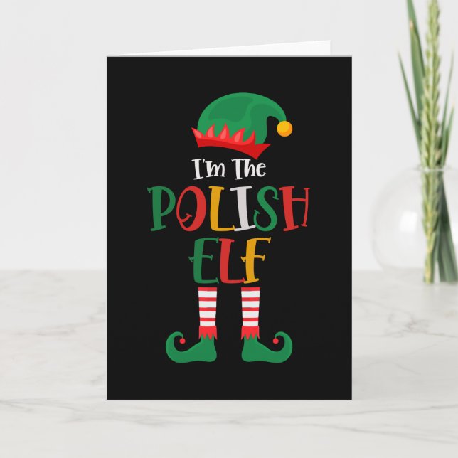 Im The Polish Elf Matching Christmas Card (Front)