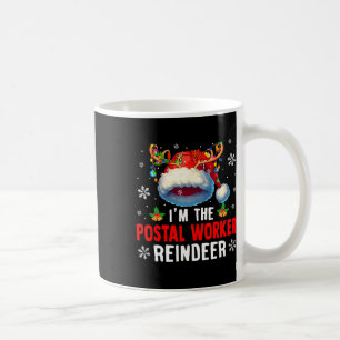 I'm The Postal Worker Reindeer Xmas Santa Reindeer Coffee Mug