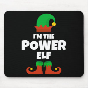 I'm The Power Elf Family Pajama Christmas Funny Mouse Mat