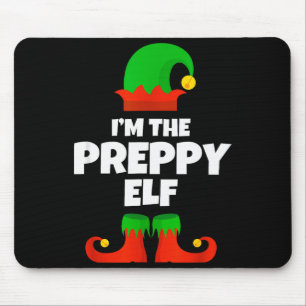 I'm The Preppy Elf Family Pajama Christmas Funny Mouse Mat