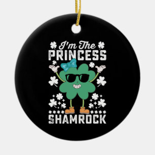I'm The Princess Shamrock St Patrick's Day Irish Ceramic Tree Decoration