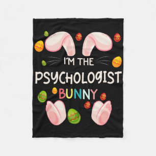 I'm The Psychologist Bunny Funny Matching Family E Fleece Blanket