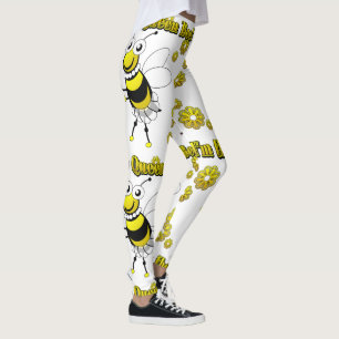 I'm The Queen Bee With Flowers Leggings
