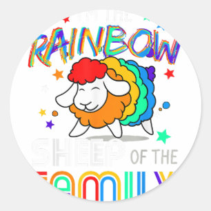 I'm The Rainbow Gay Sheep Of The Family Gay Pride Classic Round Sticker