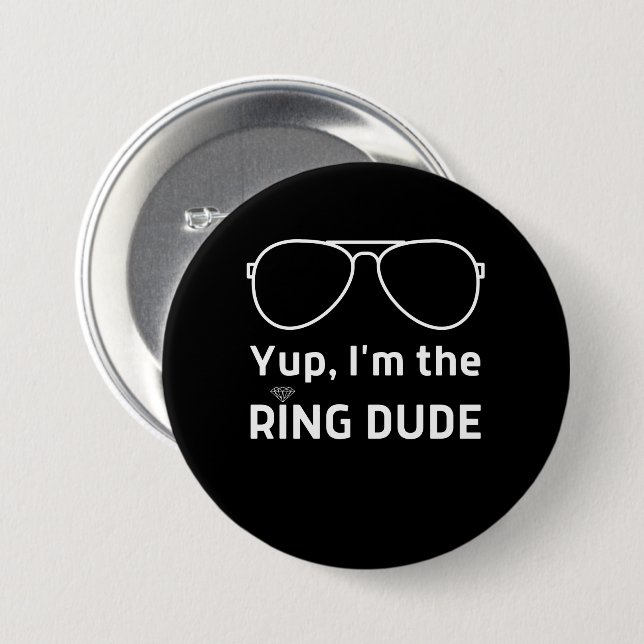 Im the ring dude funny wedding ring kids 7.5 cm round badge (Front & Back)
