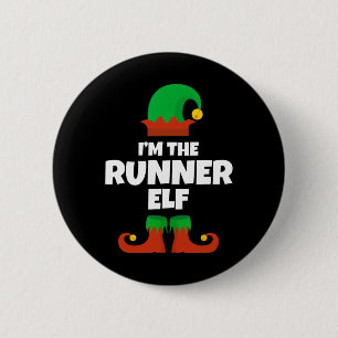 I'm The Runner Elf Family Pajama Christmas Funny R 6 Cm Round Badge