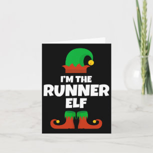 I'm The Runner Elf Family Pajama Christmas Funny R Card