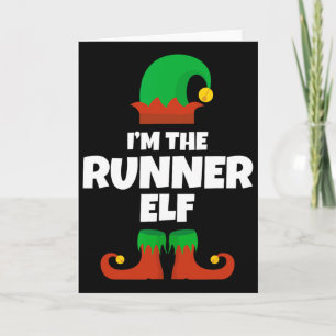 I'm The Runner Elf Family Pajama Christmas Funny R Card