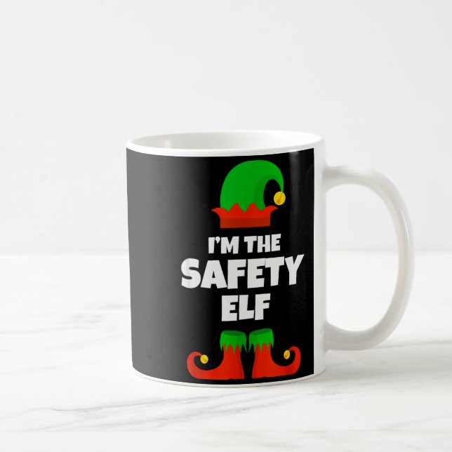 I'm The Safety Elf Family Pajama Christmas Funny  Coffee Mug (Right)