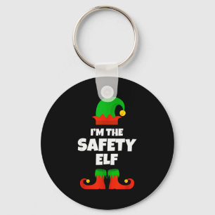 I'm The Safety Elf Family Pajama Christmas Funny Key Ring