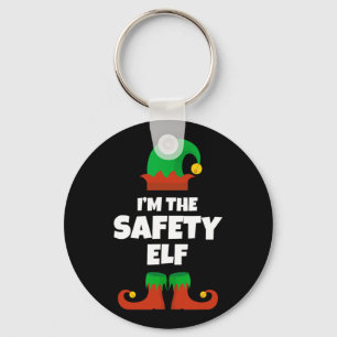 I'm The Safety Elf Family Pajama Christmas Funny Key Ring