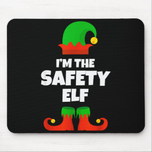 I'm The Safety Elf Family Pajama Christmas Funny Mouse Mat