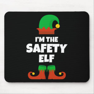 I'm The Safety Elf Family Pajama Christmas Funny Mouse Mat