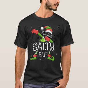 I'm The Salty Elf Dabbing Santa Claus Xmas Family T-Shirt