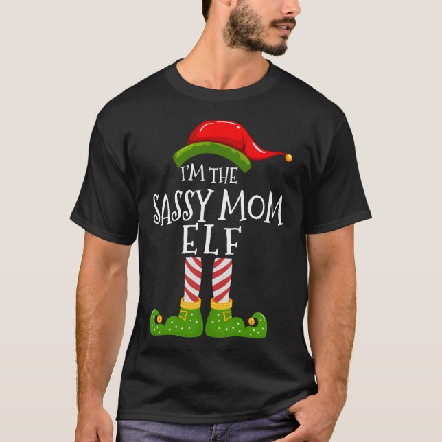 I'm The Sarcastic Elf Matching Family Christmas T-Shirt (Front)