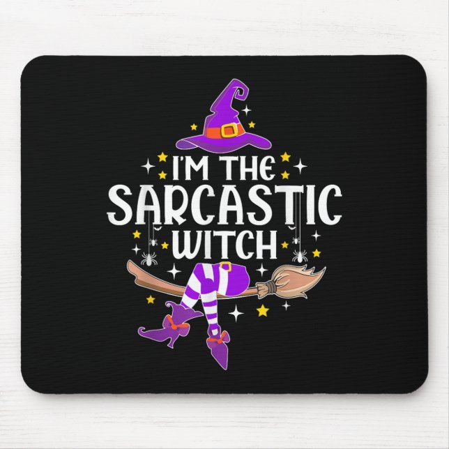 Im The Sarcastic Witch Halloween Matching Group Co Mouse Mat (Front)