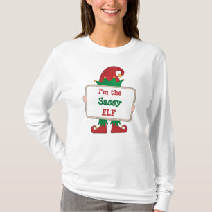 I'm The Sassy Elf Personalised Christmas Elf T-Shirt