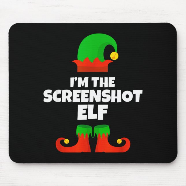 I'm The Screenshot Elf Family Pajama Christmas Fun Mouse Mat (Front)