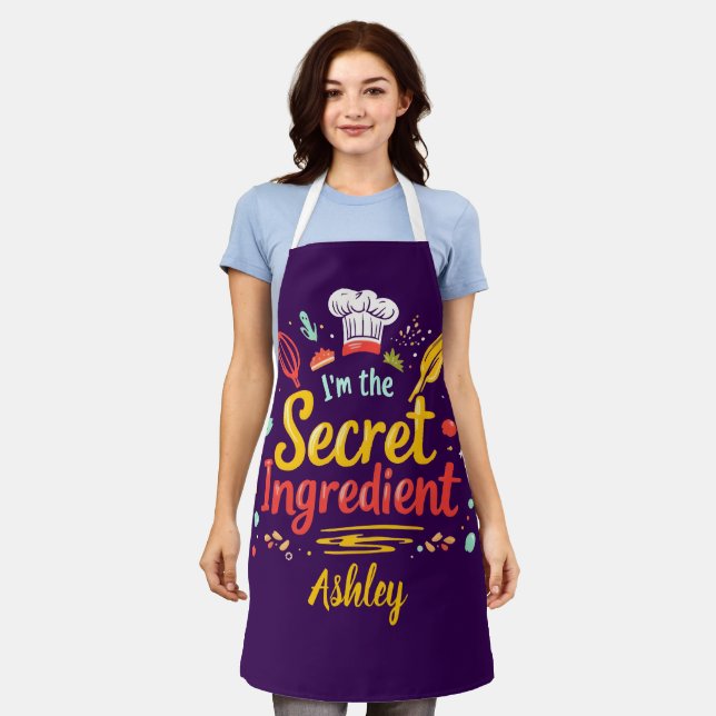 "I'm the Secret Ingredient" Customisable Apron (Worn)