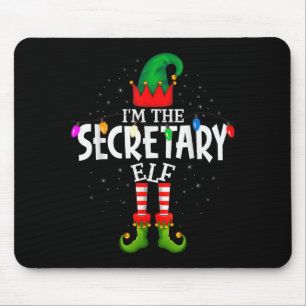 I'm The Secretary Matching Christmas Family Mouse Mat