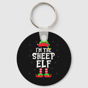I'm The Sheep Elf Xmas Elf Sheep Farmer Matching F Key Ring