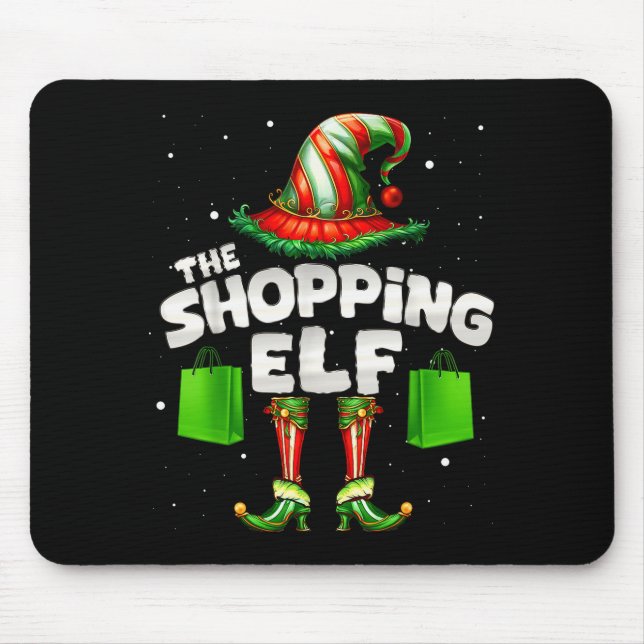 I'm The Shopng Elf Family Matching Group Christmas Mouse Mat (Front)