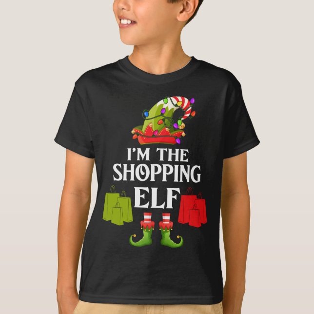 I'm The Shopping Elf Matching Family Christmas T-Shirt (Front)