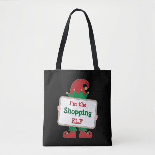 I'm The Shopping Elf Personalised Christmas Elf Tote Bag