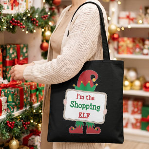 I'm The Shopping Elf Personalised Christmas Tote Bag