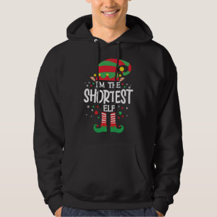 I'm the Shortest Elf Family Matching Christmas Paj Hoodie