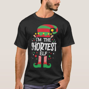 I'm the Shortest Elf Family Matching Christmas Paj T-Shirt
