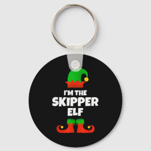 I'm The Skipper Elf Family Pajama Christmas Funny Key Ring