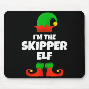 I'm The Skipper Elf Family Pajama Christmas Funny Mouse Mat