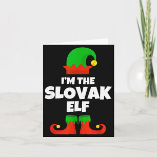 I'm The Slovak Elf Family Pajama Christmas Funny S Card