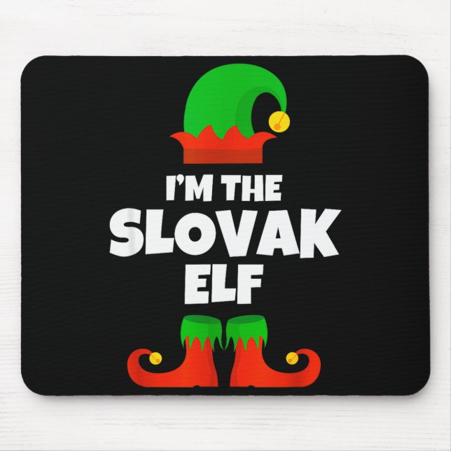 I'm The Slovak Elf Family Pajama Christmas Funny S Mouse Mat (Front)