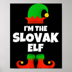 I'm The Slovak Elf Family Pajama Christmas Funny S Poster