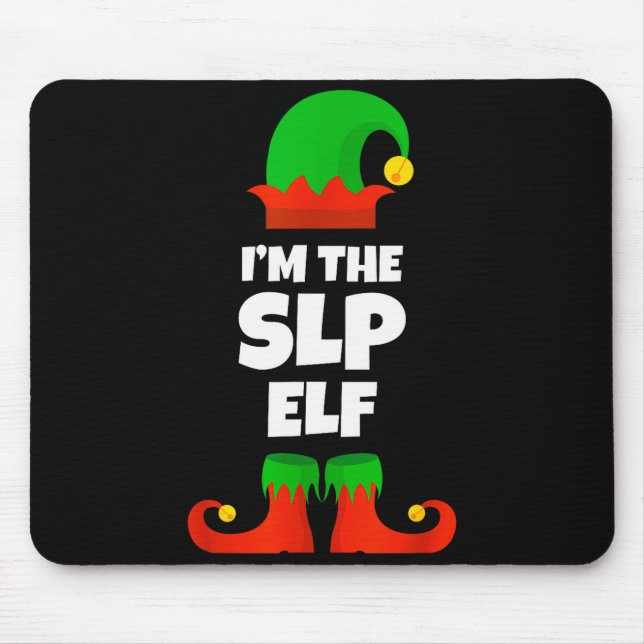 I'm The Slp Elf Family Pajama Christmas Speech Lan Mouse Mat (Front)