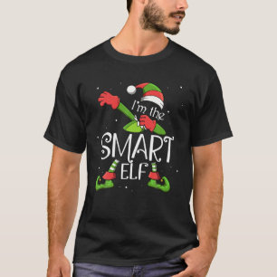 I'm The Smart Elf Dabbing Santa Claus Xmas Family T-Shirt