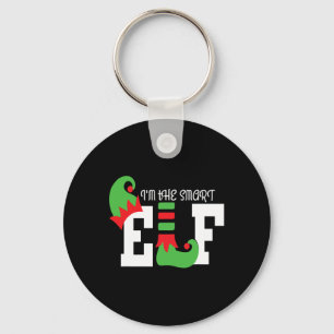 I'm The Smart Elf Matching Family Christmas Funny  Key Ring