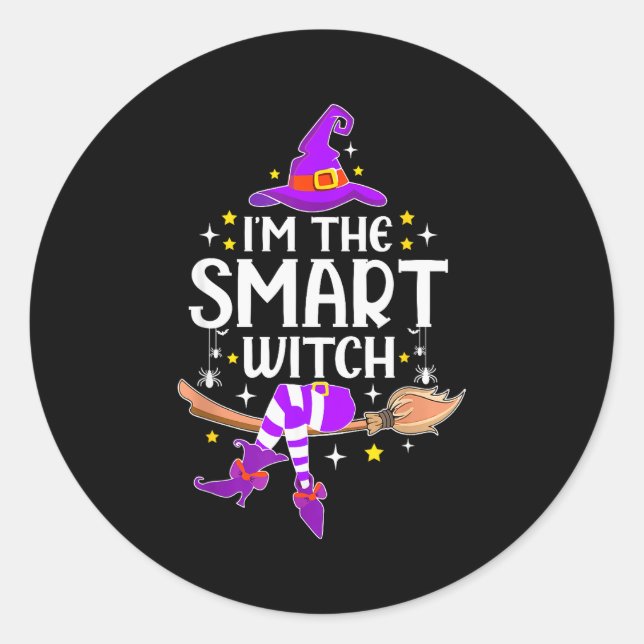 I'm The Smart Witch Halloween Matching Group Costu Classic Round Sticker (Front)