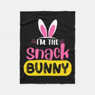 Im The Snack Bunny Rabbit Ears Egg Funny Easter D Fleece Blanket