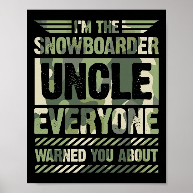 I'm The Snowboarder Uncle Everyone Warned You Abou Poster (Front)